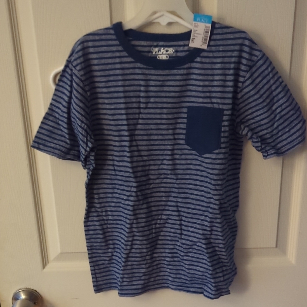 The Children's Place Blue Striped Kids T-Shirt
